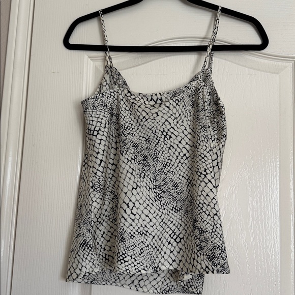 Banana Republic Black & White Snake-Print Cowl Neck Camisole - Picture 5 of 7